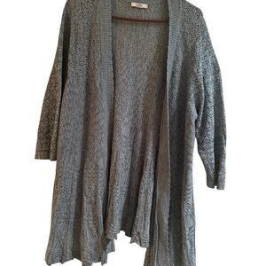 Croft & Barrow Blue Open-Front Cardigan Sweater